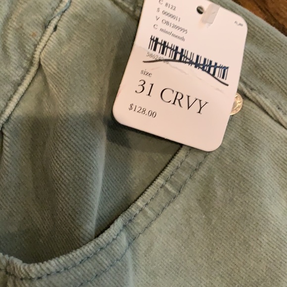 ❤️ Free People CRVY High-Rise Lace-Up Flare Size 31 CRVY Color Mint - Picture 12 of 12